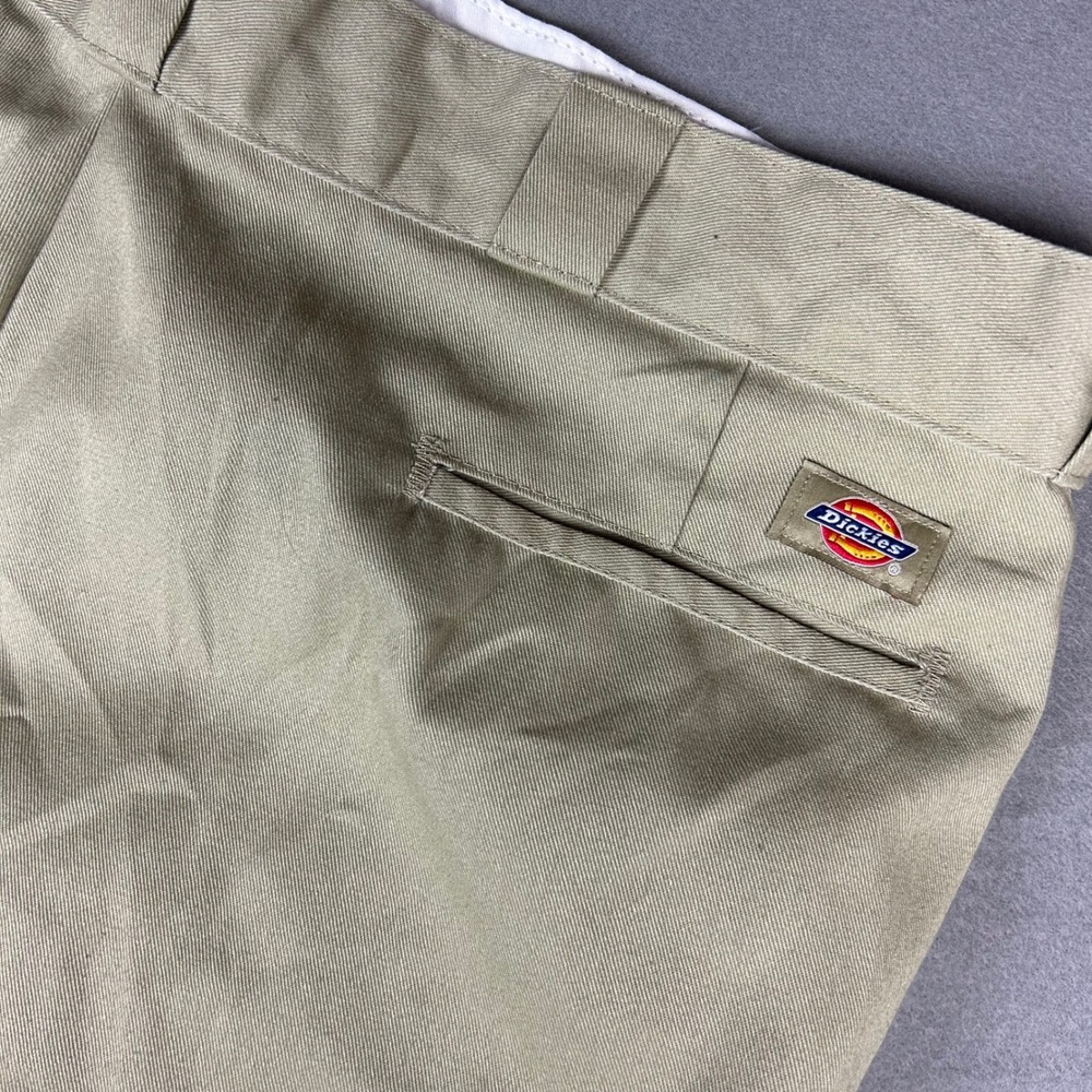 Dickies Work Pants Mens 42X32 Khaki 874 Original Fit Straight Leg Tan Chino